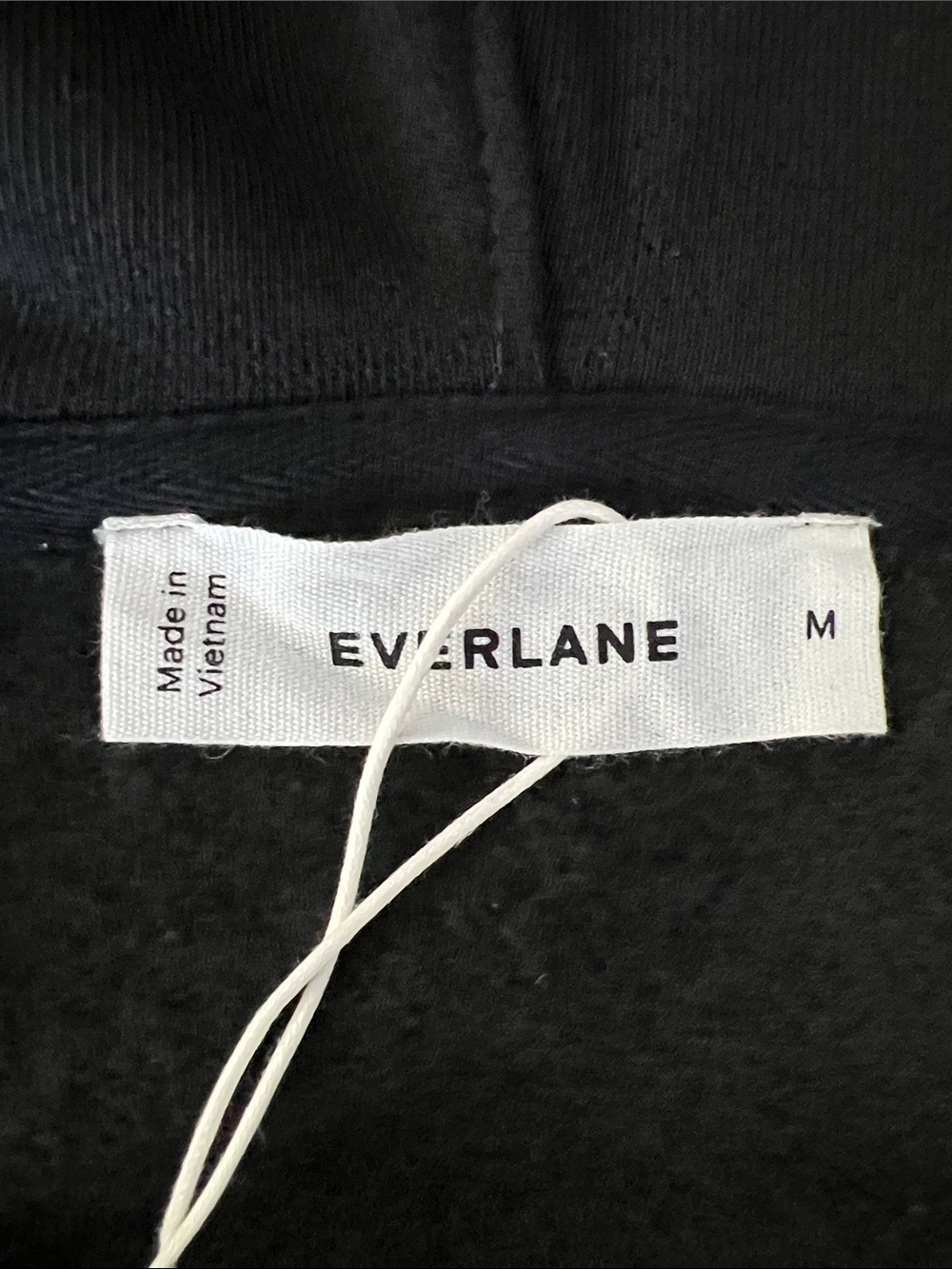 New Everlane LUXE FLEECE FULL-ZIP HOODIE Black Size M - Picture 6 of 10